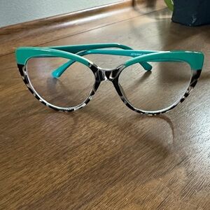 Stylish Teal and Tortoiseshell Women's Glasses